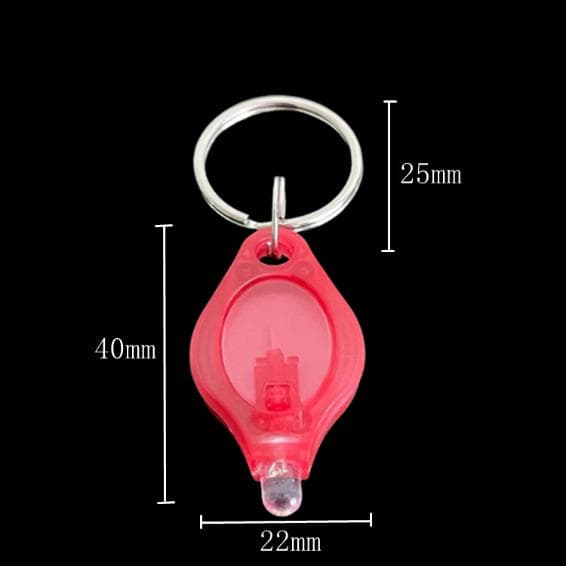 4 st (vit+lila+blå+svart) Mini LED Nyckelring Bärbar Ultra