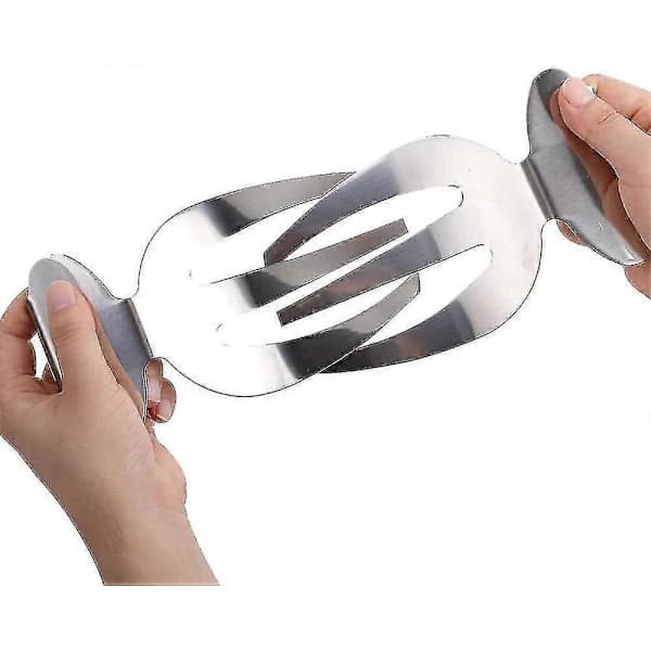 2 salathænder, salatbestik i rustfrit stål, pastaserveringsredskaber
