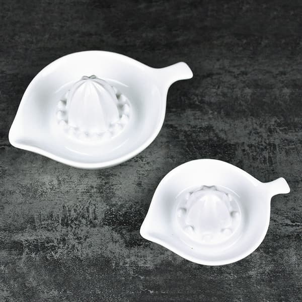 Sitruspresse, Kapasitet: 250 ml, Med silfunksjon og helletut, Keramikk, Hvit