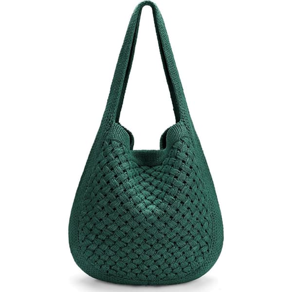 Strikkede skuldertasker Hæklet taske KAFFE Coffee