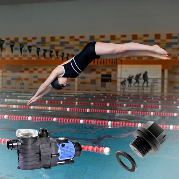 4-pack SPX1700FG avtappningspumpslangproppar med packningar för poolunderhåll, badtunna, spa och hemförbättring