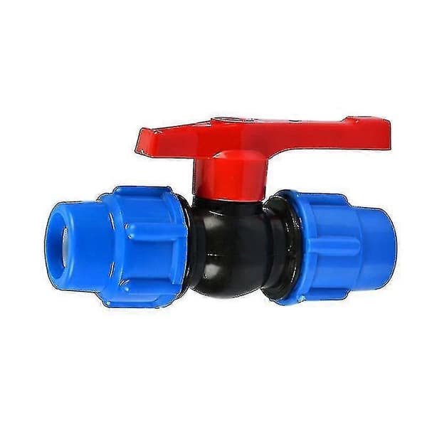 Plastkugleventil til 32 mm kompressionsslange