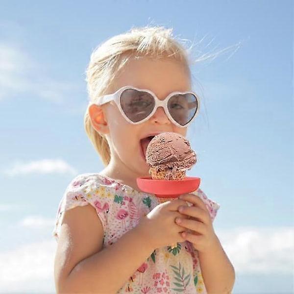 4 st Glasshållare för Barn Droppskydd Silikon Popsicle Hållare Luktfri Lätt att Rengöra Smältande Glasskydd för Hem Kök Utomhus