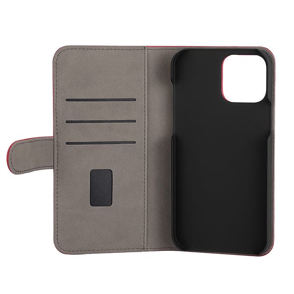 Mobildeksel 3 kortspor Rød - iPhone 13 Pro Max RED Polyurethane (PU)