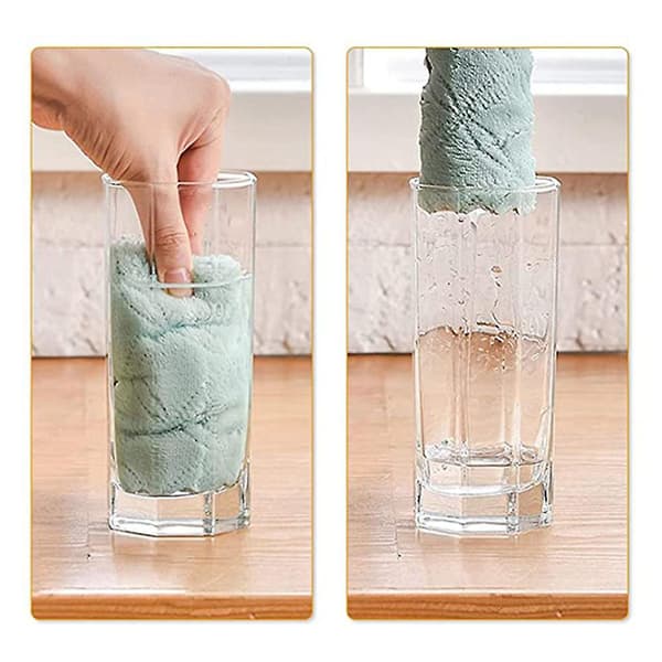 Meget absorberende karklud, blød og behagelig, skånsom mod huden og farveægte. (Tilfældig farve) 5pcs