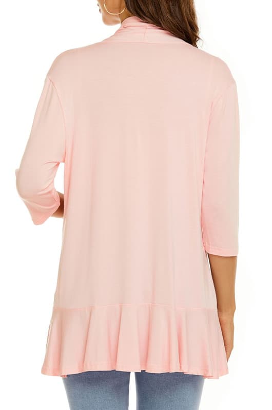 Sommercardigan til kvinder lette bløde toppe til kvinder Pink Pink M