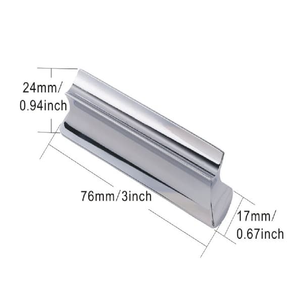 Guitar Slide i Rustfrit Stål Dobro Hawaii Guitar Slide Tone Bar Silver