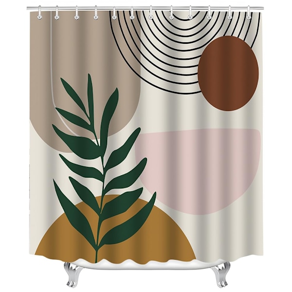 Duschdraperi 180x180cm, Vattenavvisande, Tvättbar Polyester Badgardiner för Badrum, Badkar