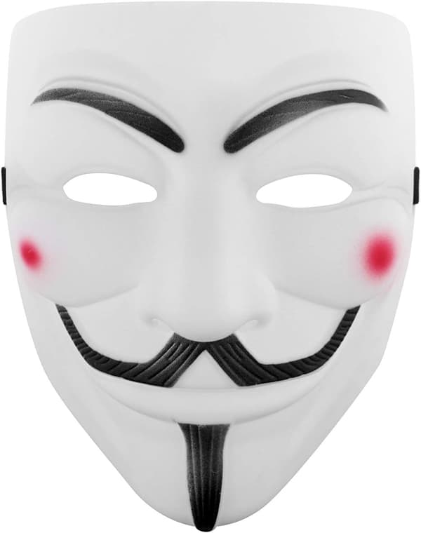 Hacker Mask V for Vendetta Mask för barn kvinnor män Halloween kostym