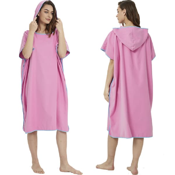 TIFF Blå Surf Poncho til Kvinder og Mænd – Badehåndklæde Poncho, Strand Poncho