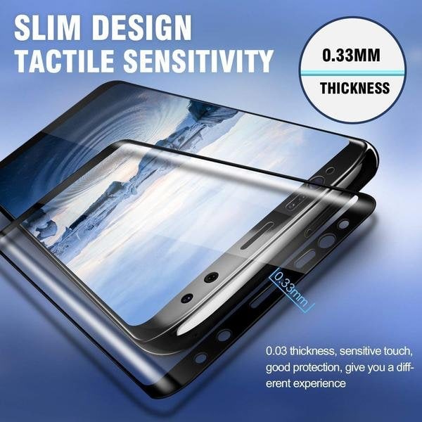 St skärmskydd av högsta kvalitet med full täckning för Samsung S8 plus