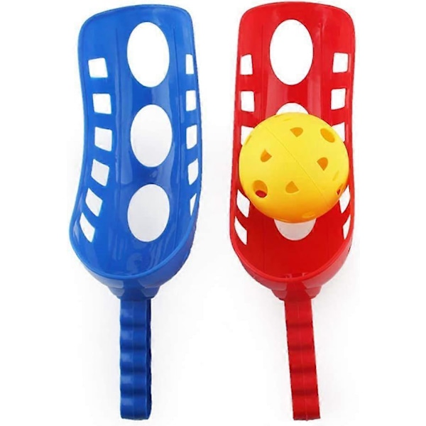 Scoop Ball-spel, 2 set Scoop Ball Lättviktigt Kast- och Fångstset, Launcher Scoop Ball-spel för Barn Utomhussporter Strand