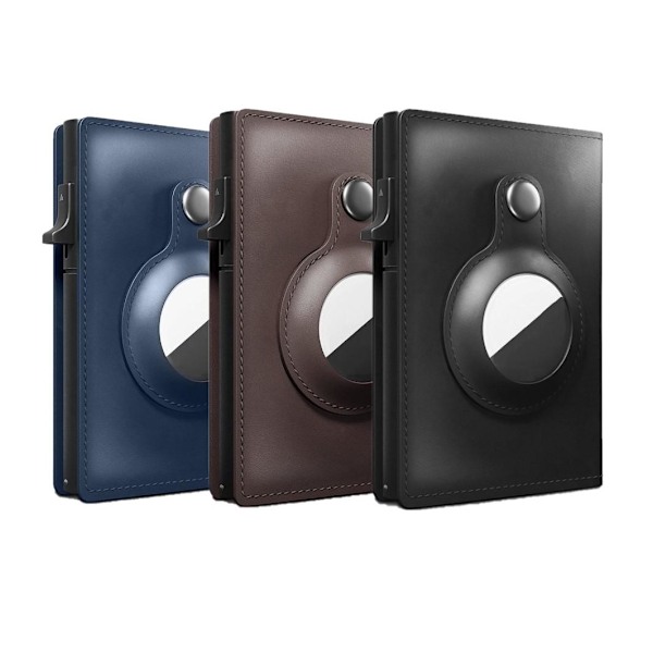 Exklusiv Korthållare C4U Design RFID & NFC Skydd Plånbok Pop-up Svart Black one size