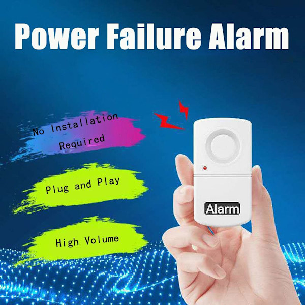 Strömavbrottslarm Automatisk Alarm Strömavbrottssiren White