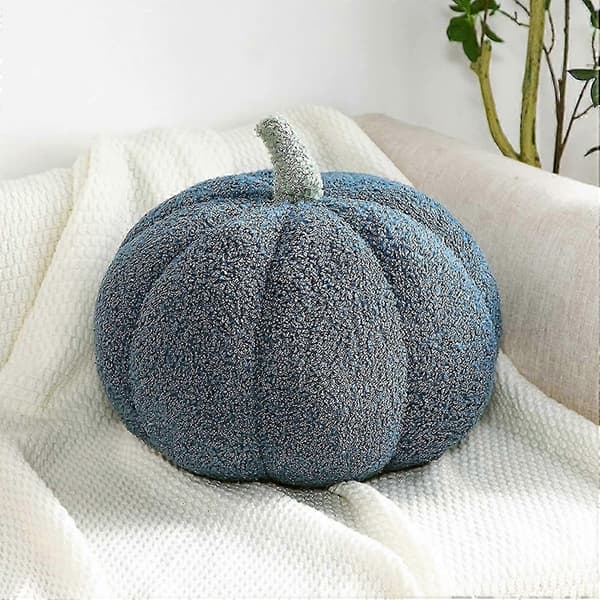 Prydnadskudde i plysch med pumpa (40 cm)
