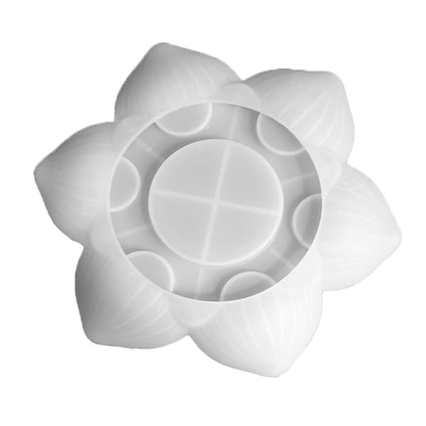 Blomster Teelysholder Silikoneform 6 Hulrum Silikone Lyskopform