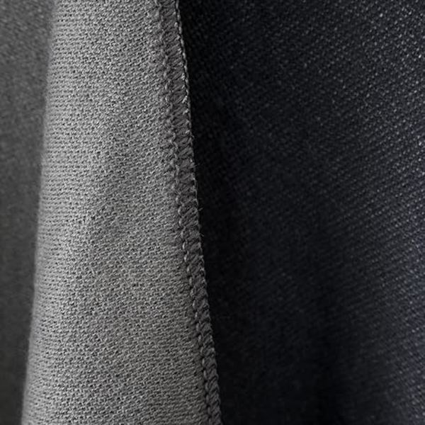 Elegant sjalcape til kvinder, åben front, blød poncho, velegnet til forår, efterår og vinter. Sort+grå black＋grey
