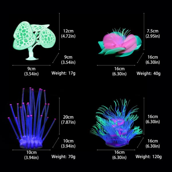 Akvarielandskab Kunstig Plante Fluorescens til Akvarier Terrarium