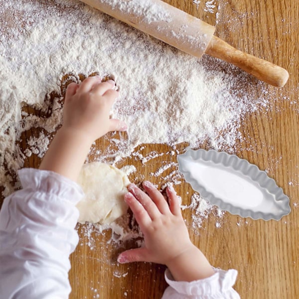 6 st äggformar, båtformade kakformar, muffinsformar i aluminium, återanvändbara bakverktyg
