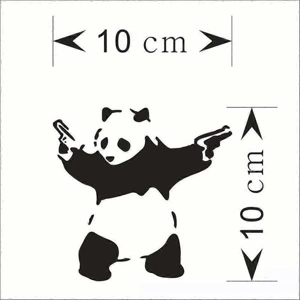 Bildekal Panda med vapen 4505