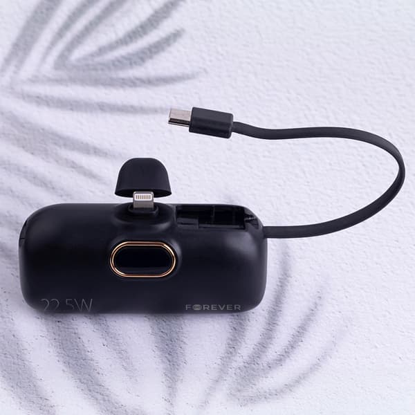 Forever mini powerbank MTB-100 22.5W 5000 mAh Lightning sort