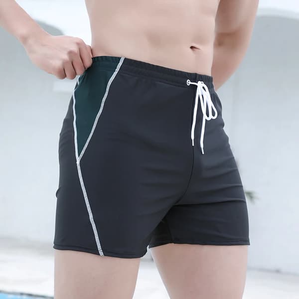 Badbyxor för män, svarta, plusstorlek, lösa boxer 2XL