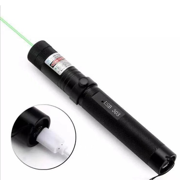 303 laserlampa, grön laserficklampa svart