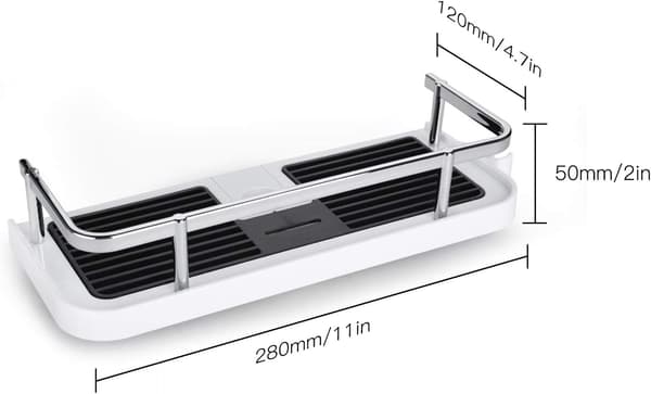 Hængende hylde til brusestang, badeværelseshylder, display organizer