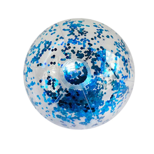 Stor Uppblåsbar Glitter Pool Strandboll 24/16 Tum för Sommar Strand Pool Party Blå 40cm Blue
