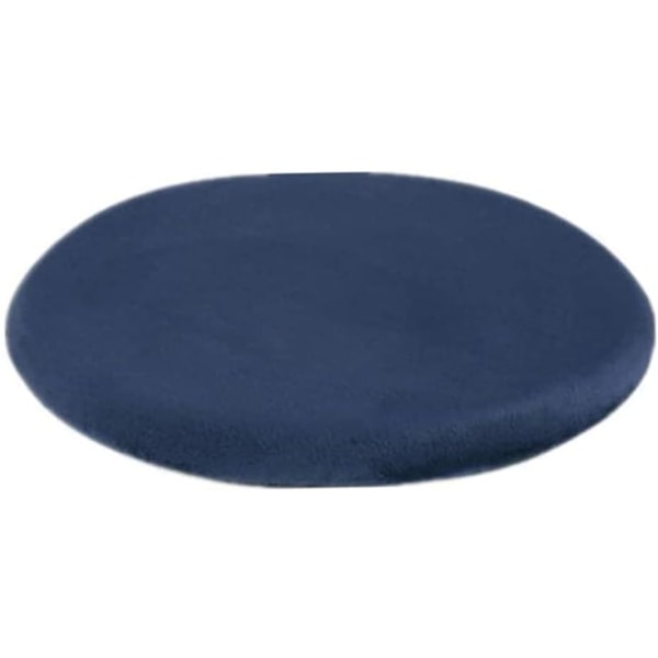 Rund stolsdyna, 33 cm memory foam sittdyna och sittkudde, halkfri mjuk rund pallkudde, stolsdyna, blå
