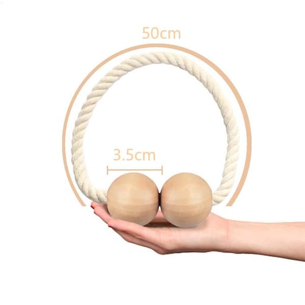 Magnetiske gardinholdere i tre, 2 stk.