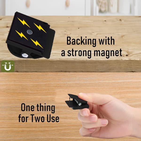 6-pak køleskabsmagnetiske clips, med stærke whiteboardmagneter, farvede magnetiske clips, ridsefaste A5