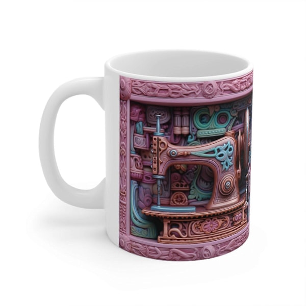 3D Sy-Mugg, Sy 3D-Mugg, Symaskinskopp, Sy-Presenter Multicolor