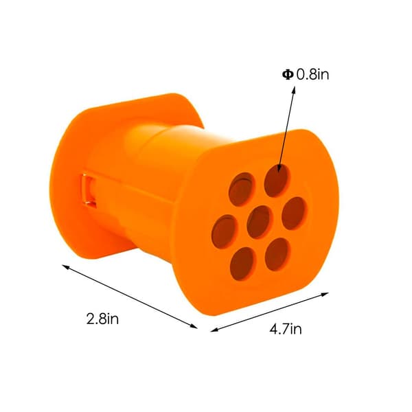 Köttpress, korvpress, köksredskap (orange)
