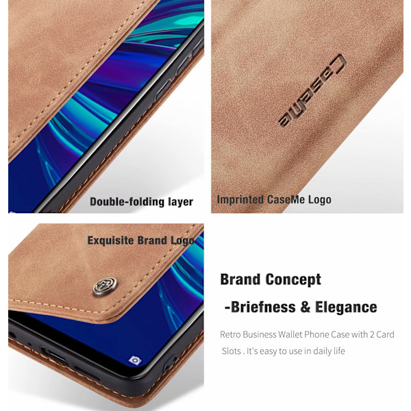 caseMe 013 för iphone 6/7/8/SE2 mörkbrun brun brown