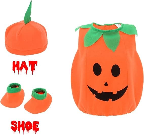 Halloween-kurpitsapuku, juhlaroolipuku 150cm