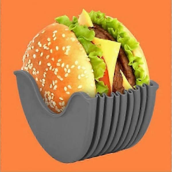 4 stk. Burger Fixing Box Justerbar Hamburgerholder Genanvendelige Vaskbare Hamburgerklemmer Silikone Standholder Burger