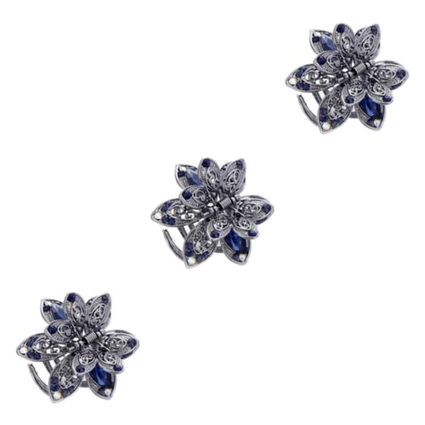 1/3 Rhinestone Blomst Stor Hårklype Hårtilbehør for 3Set