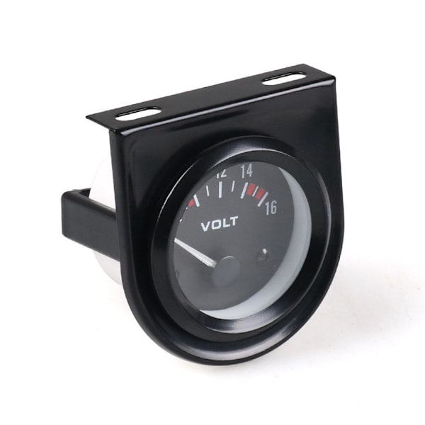 Universal Pointer 12v 2 Tommer 52mm Voltmeter Måler Voltmeter Auto Område 8-16v LED Lys Skive Svart