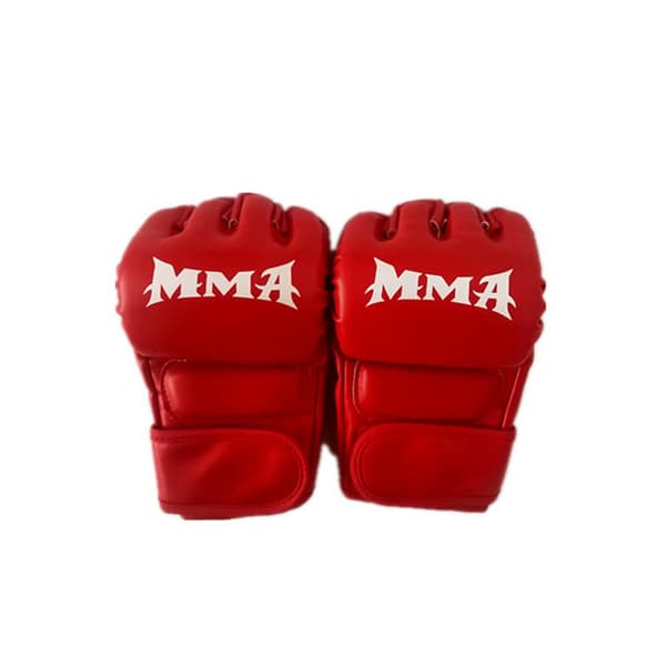 Halvfingerboxhandskar - MMA Sparring & Sandsäcksträning Röd Red 139