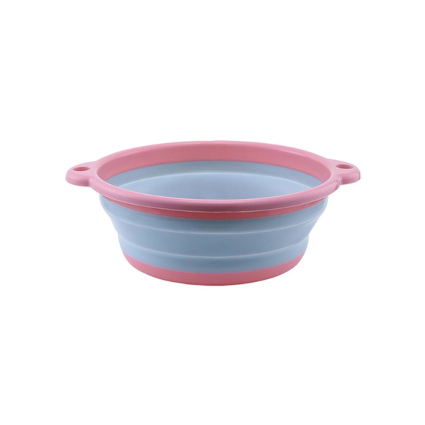 Vikbart Handfat Hopfällbart Hängande Hål Stor Kapacitet Utrymmesbesparande Tjock Tvätt BPA-Fritt Mångsidigt Pink