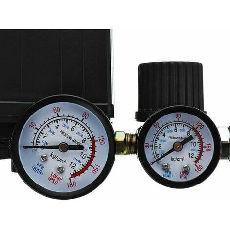 220V Tryckströmbrytare Kontrollventil Regulator – Tryckområde 0-180 PSI – Snabbkoppling – G1/4 Gänga