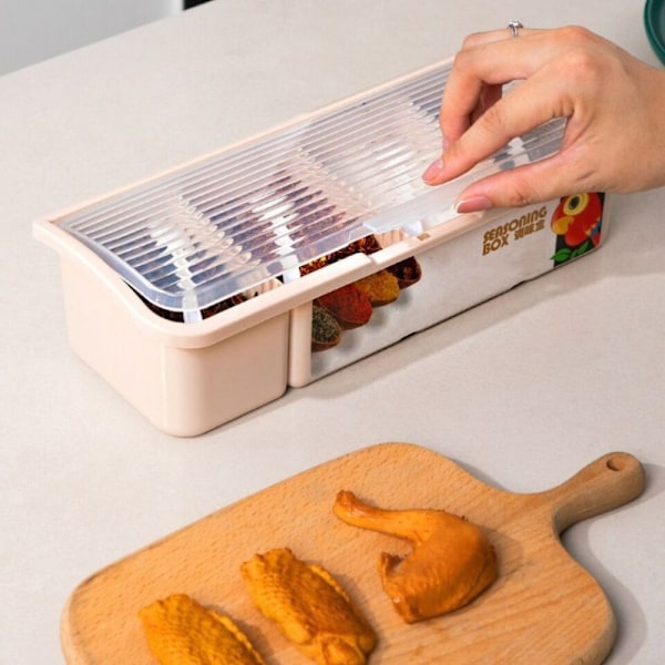 Spice Rack with Four Compartments Spice Box LIGHT GREEN Light Green