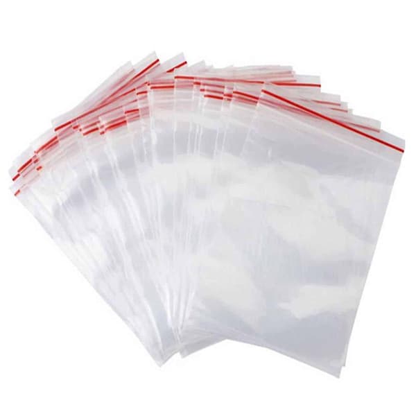 100-pack 7x10cm Ziplock-påsar med dragkedja transparent