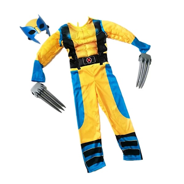 Wolverine Halloween-kostym för pojkar, Marvel Superhjälte, Födelsedagspresent 9-10Y