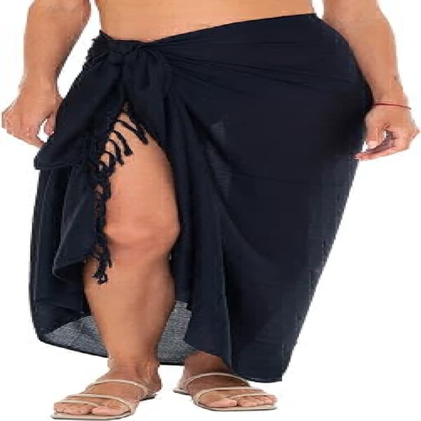 One Size - Sort Sarong/Pareo - Til Kvinder - Strandlook - Til at have over badetøj
