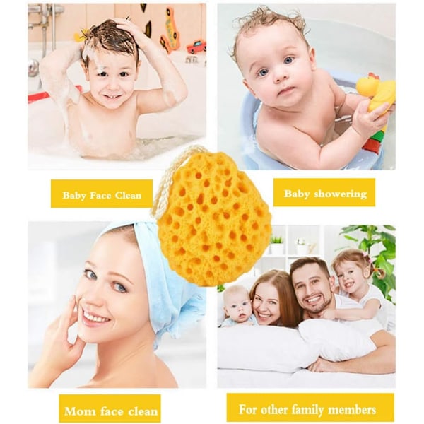 3-pack naturliga badsvampar, Loofah duschsvamp kroppsskrubb E