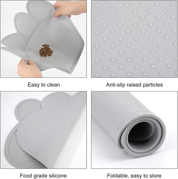 Kæledyrstilbehør Silikone Potepudeformet Fodermåtte Skridsikker Spildbeskyttelse Kattebakke Måtte 40*30CM