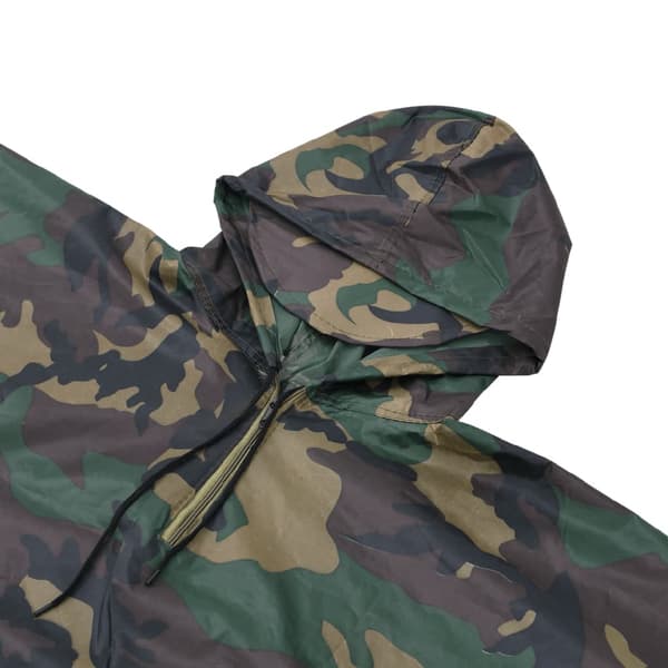 vidaXL Vattentät Regnponcho för Camping/Vandring Kamouflage Green green