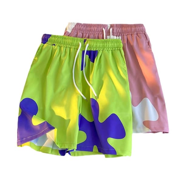 Badeshorts til mænd med hurtigtørrende strandshorts Sort Black S